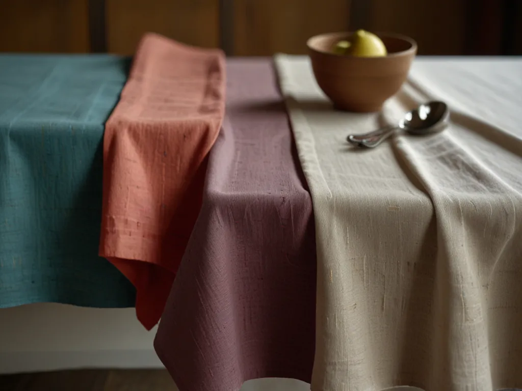 Linen tablecloths in various sizes
