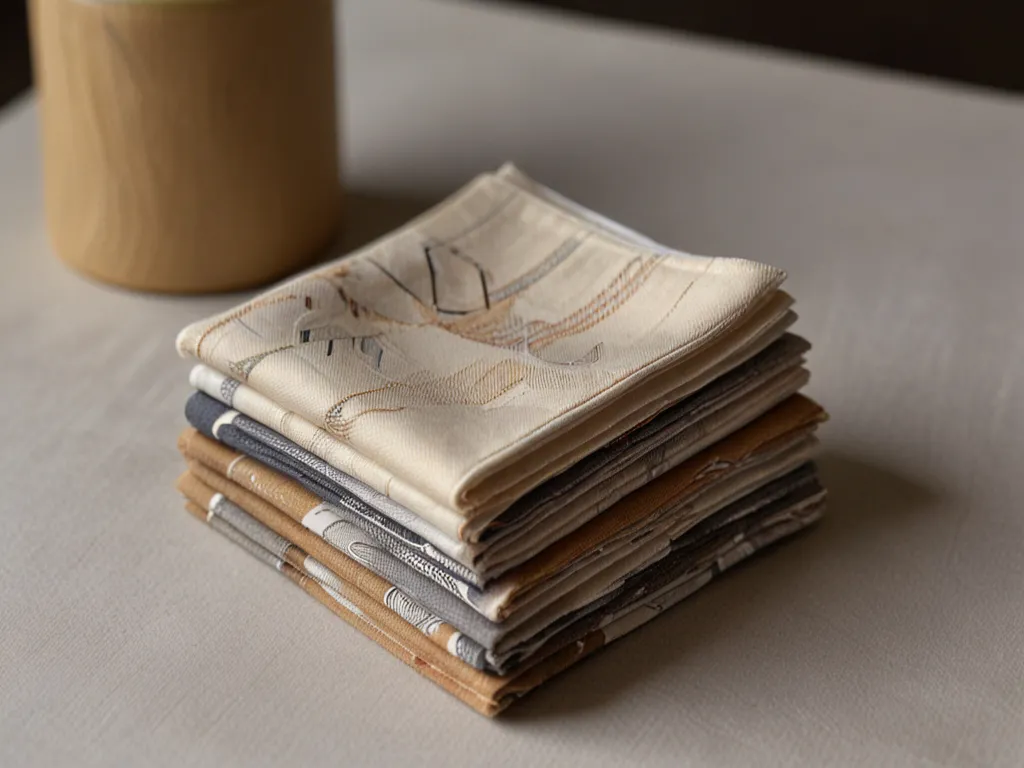 Cotton napkins in neutral colors
